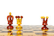 black King betrays black queen whit white queen