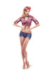 beautiful young retro pinup  woman