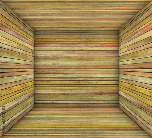 Illustration: 3d timber wood orange plank square empty space 3d timber wood orange plank square empty space