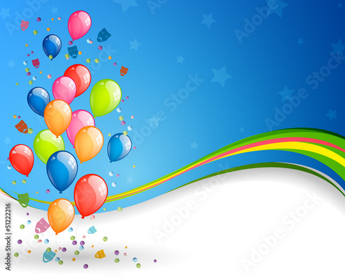 Vector: Vector Background with Colorful Balloons Vector Background with Colorful Balloons