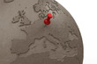 Earth made of clay closeup