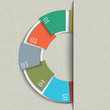 Half circle design template for infographics