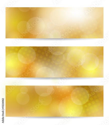Vector: Yellow banner set Yellow banner set