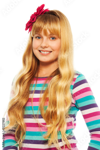Photo: Cute smiling blond 10 years old girl Cute smiling blond 10 years old girl