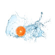 water splash on orange