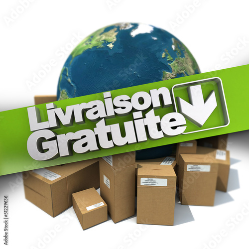 Illustration: International livraison gratuite International livraison gratuite