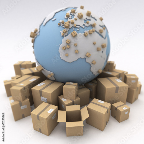 Illustration: International shipment International shipment