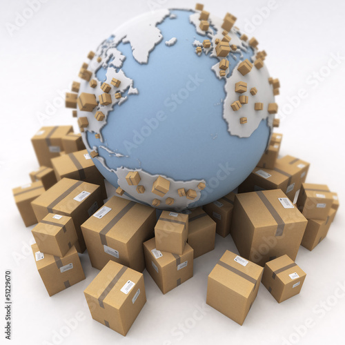 Illustration: International shipment International shipment