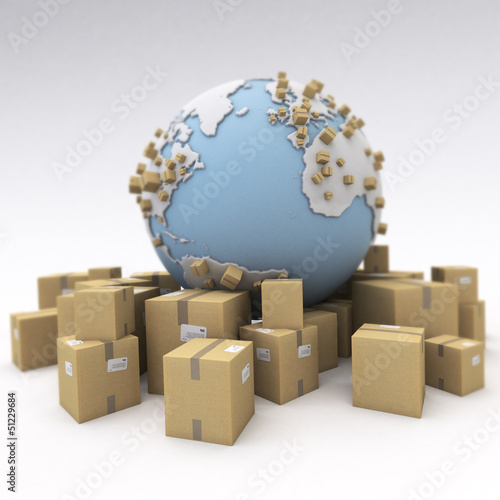 Illustration: International shipment International shipment