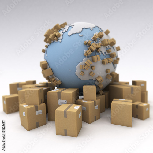 Illustration: International shipment International shipment