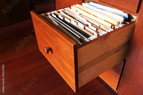 Photo: File cabinet - Wood File cabinet - Wood