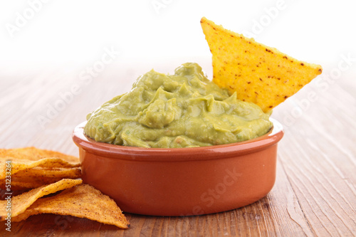 Photo: gaucamole and chips gaucamole and chips