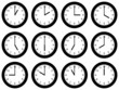 １時から１２時までの時計