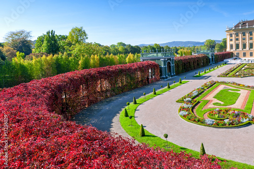 Photo: The beautiful Schonbrunn Palace in Vienna The beautiful Schonbrunn Palace in Vienna