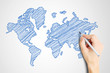 hand drawing map