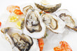 Fresh seafood on ice