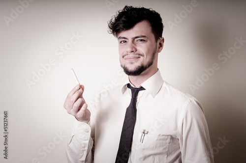 Photo: businessman stop smoking businessman stop smoking