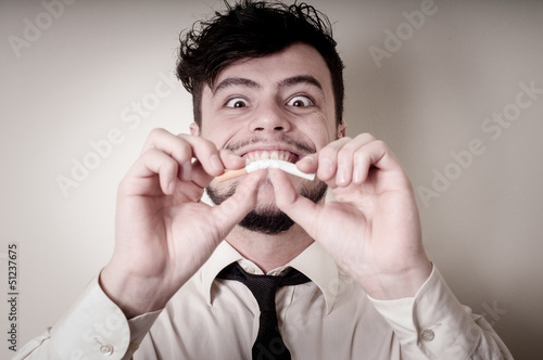 Photo: businessman stop smoking businessman stop smoking