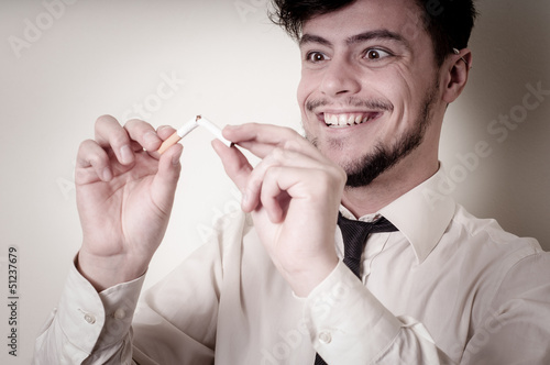 Photo: businessman stop smoking businessman stop smoking