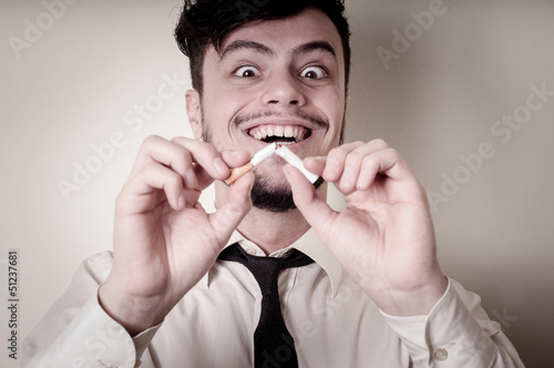 Photo: businessman stop smoking businessman stop smoking