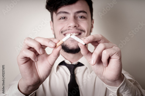 Photo: businessman stop smoking businessman stop smoking