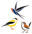Stylized birds