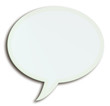 white speech bubble - 3d illustration
