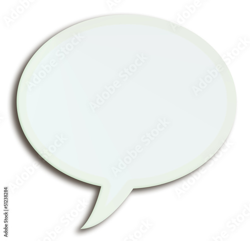 Illustration: white speech bubble - 3d illustration white speech bubble - 3d illustration