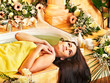 Woman at luxury spa.