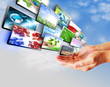 Television and internet production technology concept