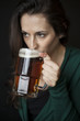 Photo: Beautiful Young Woman Holding Mug of Beer Beautiful Young Woman Holding Mug of Beer