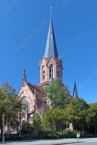 Photo: The Christ Church in Karlsruhe, Germany The Christ Church in Karlsruhe, Germany