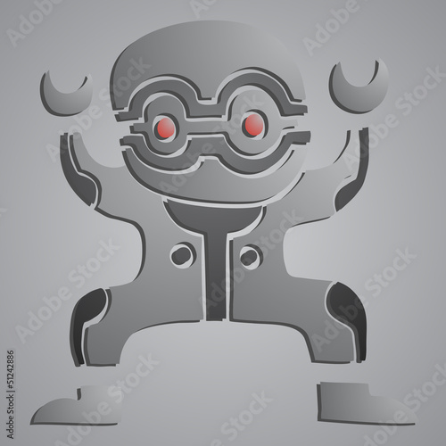 Vector: Metal robot Metal robot