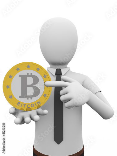 Illustration: bitcoin man bitcoin man