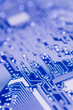 Blue and white Electronic board
