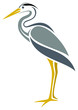 Stylized Great Blue Heron