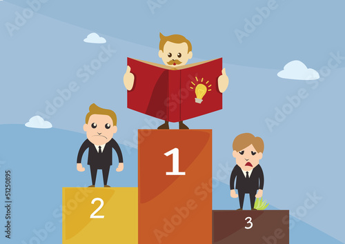 Vector: Competition,Winner stand on podium Competition,Winner stand on podium