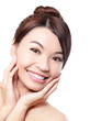 Smile Face of woman with health teeth