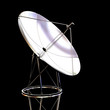 SAT isolated on black reflective background