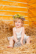 Foto: Beautiful little girl with a rabbit Beautiful little girl with a rabbit