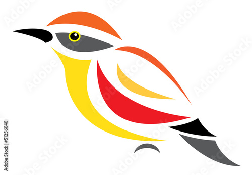 Vector: Vector image of an bird on white background Vector image of an bird on white background