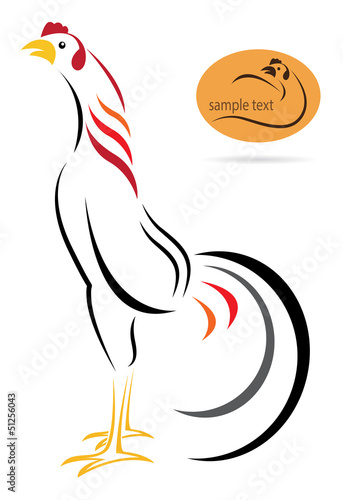 Vector: Vector image of an cock on white background Vector image of an cock on white background