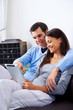 couple reading at home