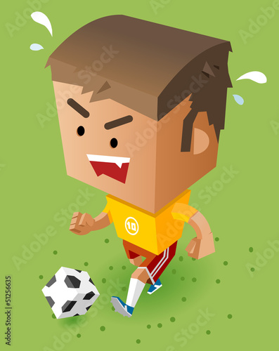 Vector: Kid playing soccer Kid playing soccer