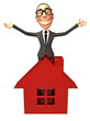 Fun businessman