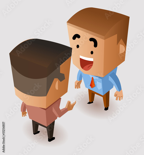 Vector: Discussion with business partner Discussion with business partner