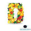 Vector Alphabet From Fruit. Letter D