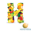 Vector Alphabet From Fruit. Letter H