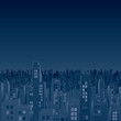 Gloomiest Dark City. Vector Image