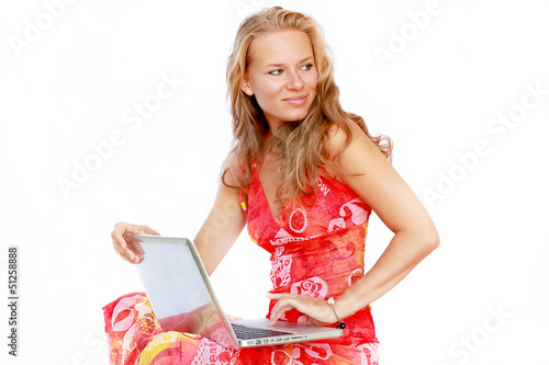 Photo: Frau mit Laptop Frau mit Laptop